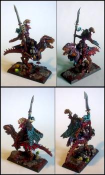 Dark Elves Dreadlord on Cold One by WY ZNAWCA