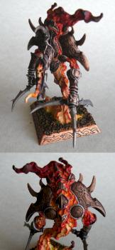 Confrontation, Fire Elemental by RussAkred