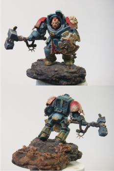 Weathered Space Wolf Terminator by Noddwyr