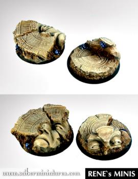Egyptian Ruins 40 mm round bases set 2 by rene