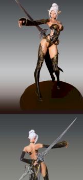 Lineage dark elf female by trollmaltes