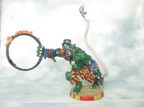 Blood Bowl Troll: Circus Goblins Master of Squigs by abrennan