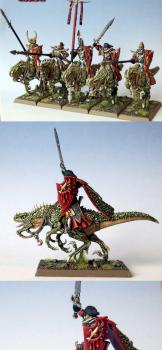 5 Dark Elves Cold One Knights by em-bee miniatures