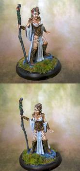 Female elven mage wizard sorcerer priest druid cleric warlock by Theminiaturepainter