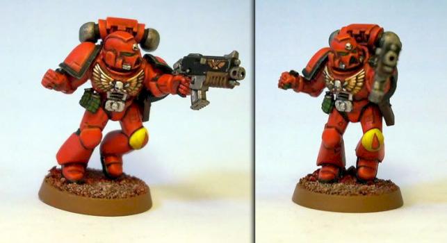 Running Blood Angel by kingprawnloserfish