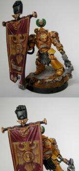Imperial fist first company standard bearer by RAFF