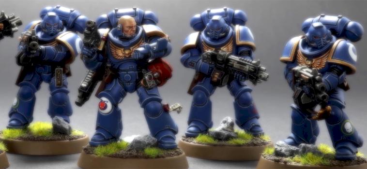 Ultramarines Intercessors Squad by castlebrush