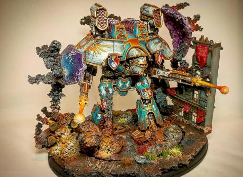 Warlord Titan - Titanicus - Scenic Base by 4Playerhobbies