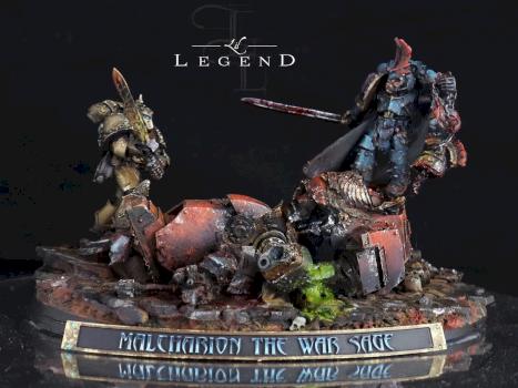 Malcharion Vs Raguel commission piece by Lil’Legend Painting