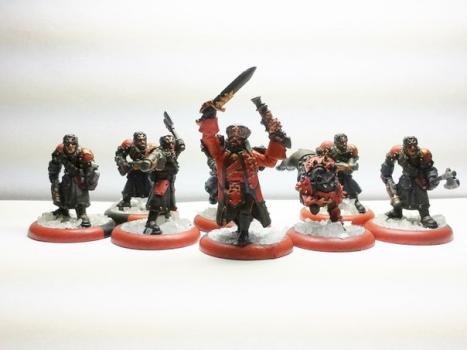 Khador  Kovnik Grigorovich, War Dog and Winter Guard Infantry by ncux