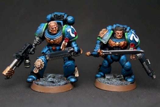 Uriel Ventris and Pasanius Ultramarines WIP pt.4 by pntbolplayer