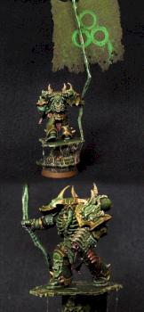 Chaos Space Marine Death Guard with Battle Standard Bearer by slawek