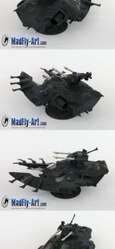 Eldar Wave Serpent with Bright Lances by MadFlyArtStudio