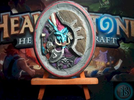 Hearthstone Sen'jin shieldmasta sculpture by ABsculping