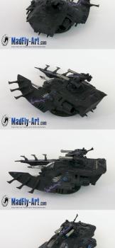 Eldar Wave Serpent with Scatter Lasers by MadFlyArtStudio