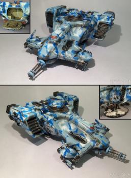 Tau Empire Devilfish Transport with Blue Digital Camouflage by cjchestnut