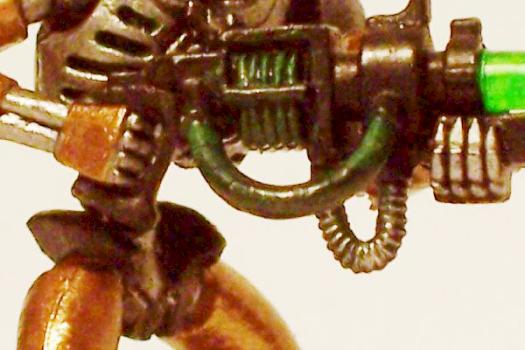 Necron warrior gauss rifle detail by Shua Zane