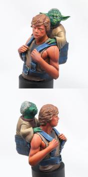 Luke and Yoda bust by di_piopio