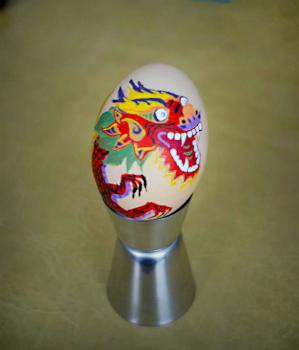 Red Chinese Dragon Easter Egg by kamiskaminski