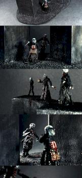 Cenobites of Hellraiser upon movement tray (or vignette) by GillianH