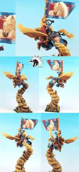WARHAMMER Brtonnian Hero on Pegasus by rene