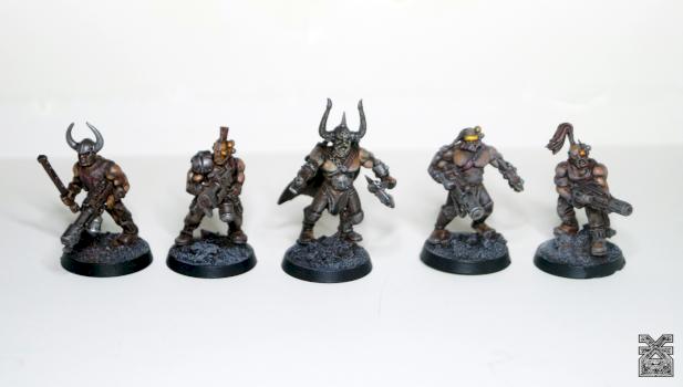 Traitor Guard Company Command Squad of Khorne by clive_is_great