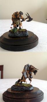 Minotaur lord with battleaxe by D_Gran