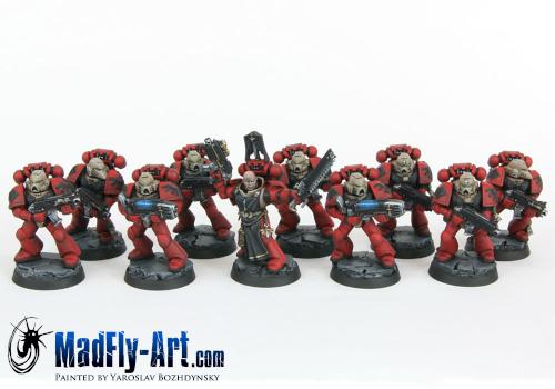 Blood Angels Tactical Squad by MadFlyArtStudio