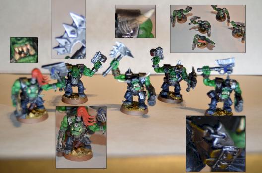 Assault on black reach ork Nobz by Puldominiatures