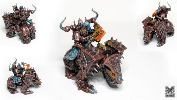 Chaos Lord of Khorne on Juggernaut by clive_is_great