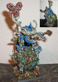 Herald of Nurgle on palanquin (Scarab on dung ball) by ironjosch