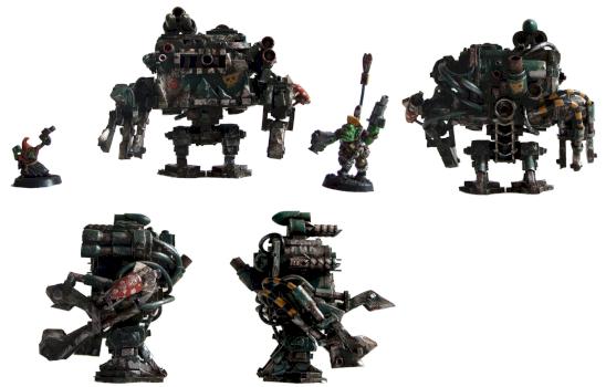 ORK DEFF-DREAD or Killa Kan 3 very unique Scratchbuilt by TheMasterOfTerrains