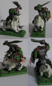 orc in albino boar by Mornathul