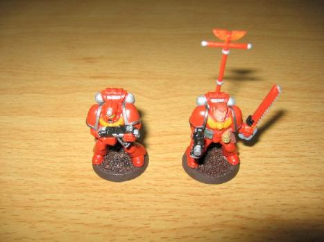 SM Blood Angel with sargent by Damnian