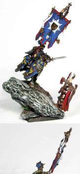 Paladin Battle Stendard Bearer vs. Warrior of Chaos by shell