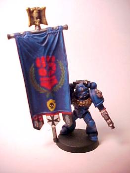 crimson fist banner by sahazel