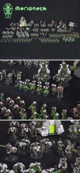 Necron Menotekh complete army by Shi Vral