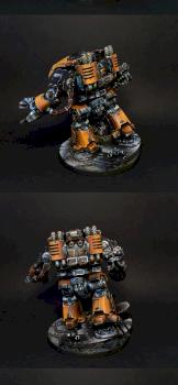 Imperial Fist Leviathan dreadnought, table top by Wermilion