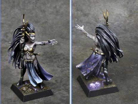 Warhammer Dark Elf Sorceress by Awaken Realms by Maranith