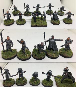 Stargate SG-1 Jaffa skullcaps, Serpent Guards and Staff Cannon by Byteknight