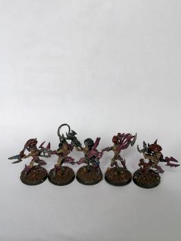 5 Wyches, Dark Eldar / Drukhari, Warhammer 40,000, Painted Metal 5 Wyches, Dark Eldar / Drukhari, Wa by Candlewhisper