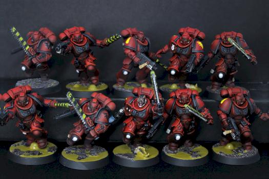 Blood Angel Assault Intercessors by Mini_Wizard_studios