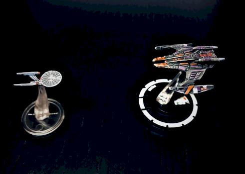 Enterprise and Pequod (from Star Trek: Frontiers game) by rbelikov