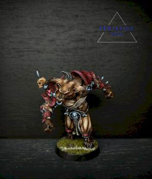 Blood Bowl minotaur by pentafigs