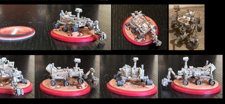 Mars Rover (Curiosity), first player marker in Terraforming Mars game by rbelikov