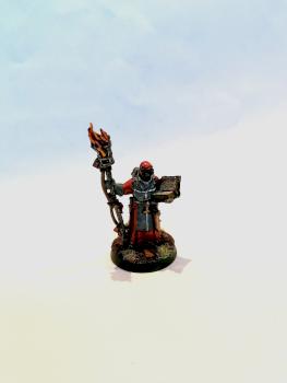 Inquisition Acolyte Flamer and Book, Warhammer 40k by Candlewhisper