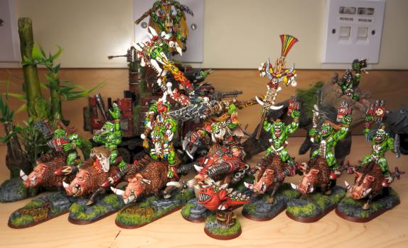Snakebite Warboss & kill-squad. by savage-ork-guy