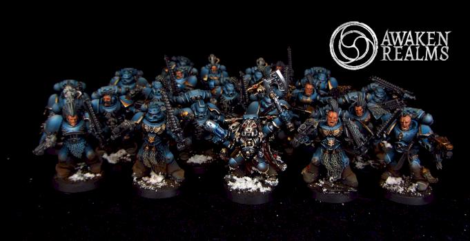 Space Wolves Blood Claws with Rune Priest by Awaken Realms