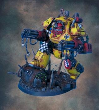Imperial Fists Contemptor Mortis Dreadnought by Tore Bolhoej