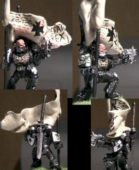 Black Templar Standard Bearer with Power Sword by fraggL